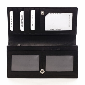 Dámska kožená peňaženka čierna - Diviley Jamin