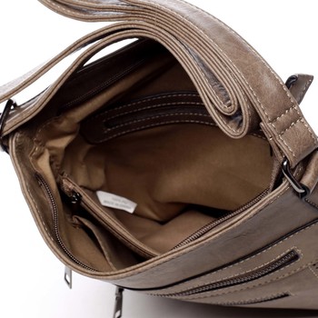 Moderná stredná crossbody kabelka taupe - Delami Karlie