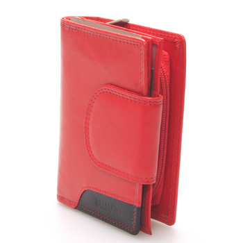 Stredne veľká dámska kožená peňaženka červená - Bellugio Calla 2