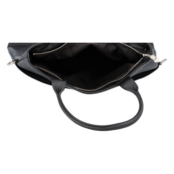 Dámska kožená kabelka čierna - Italy SopHya