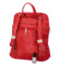 Priestranný koženkový batoh Karolín, červený