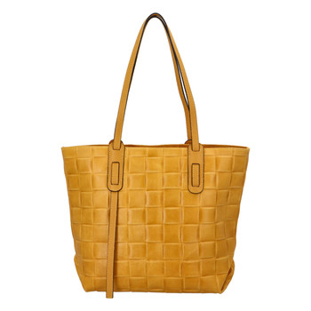 Dámska originálna kožená kabelka žltá - ItalY Drue