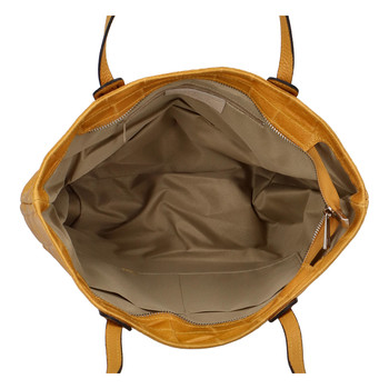 Dámska originálna kožená kabelka žltá - ItalY Drue