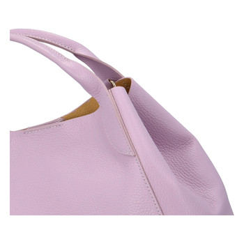 Dámska kožená kabelka svetlo fialová - ItalY Keriska