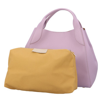 Dámska kožená kabelka svetlo fialová - ItalY Keriska