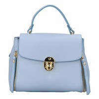 Dámska kožená kabelka do ruky modrá - ItalY Bonna