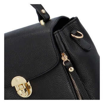 Dámska kožená kabelka do ruky čierna - ItalY Bonna