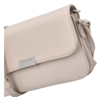 Malá dámska crossbody kabelka béžová - David Jones Brianna