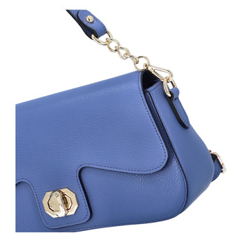 Dámska luxusná kožená crossbody kabelka modrá - ItalY Palmer