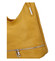 Dámska kožená mäkká kabelka cez rameno žltá - ItalY Nellis