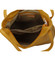 Dámska kožená mäkká kabelka cez rameno žltá - ItalY Nellis
