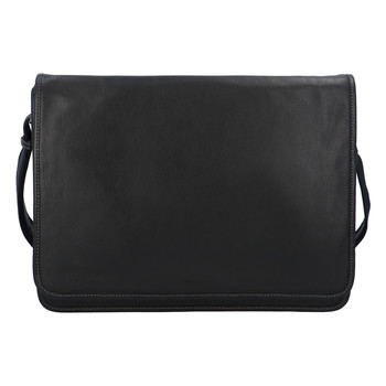 Luxusná pánska kožená taška na notebook čierna - Hexagona Symbol