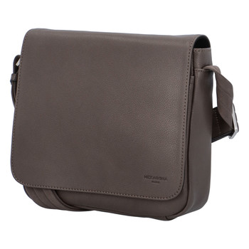 Kožená crossbody taška tmavá taupe - Hexagona Liary