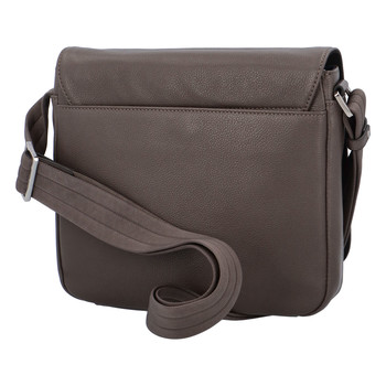 Kožená crossbody taška tmavá taupe - Hexagona Liary