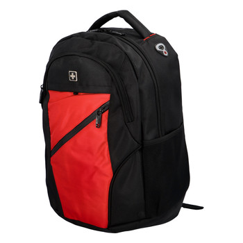 Pánsky batoh čierno červený - Suissewin 1011