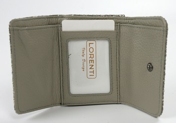 Malá dámska peňaženka kožená pieskovo sivá - Lorenti 55287YGS