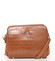 Dámska crossbody kabelka koňaková s hadím vzorom - David Jones Snake