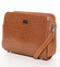 Dámska crossbody kabelka koňaková s hadím vzorom - David Jones Snake