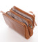 Dámska crossbody kabelka koňaková s hadím vzorom - David Jones Snake