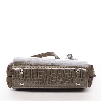 Dámska crossbody kabelka khaki s hadím vzorom - David Jones Snake
