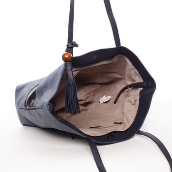 Veľká módne trendy kabelka cez rameno tmavomodrá - David Jones Chetona