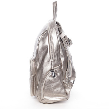 Priestranný dámsky batoh strieborný - Silvia Rosa Jarine