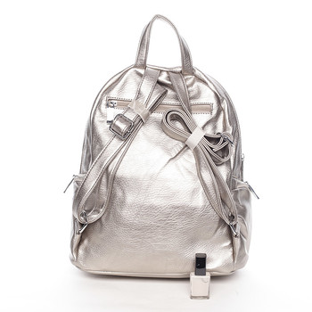Priestranný dámsky batoh strieborný - Silvia Rosa Jarine