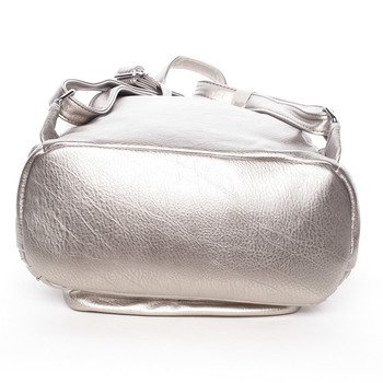 Priestranný dámsky batoh strieborný - Silvia Rosa Jarine