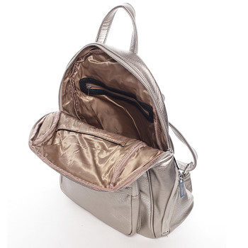 Priestranný dámsky batoh strieborný - Silvia Rosa Jarine
