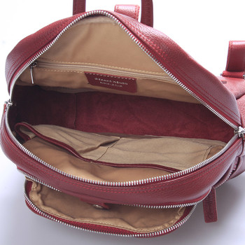 Jemný kožený dámsky batôžtek červený - Gerard HENON Comtess