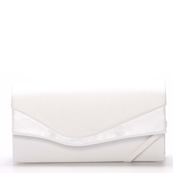 Väčšia originálna dámska listová kabelka biela matná - Delami Geelong