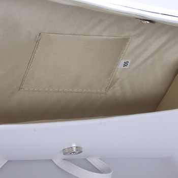 Väčšia originálna dámska listová kabelka biela matná - Delami Geelong