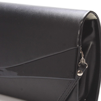 Väčšia originálna dámska listová kabelka čierna matná - Delami Geelong