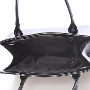 Dámska luxusná lakovaná kabelka čierna - Delami Claudine