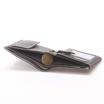 Malá pánska kožená peňaženka čierna - WILD Barnabas