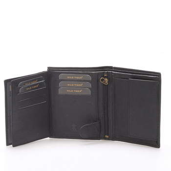 Pánska kožená peňaženka čierna - WILD Bartholomaios