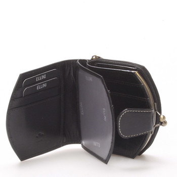 Dámska luxusná kožená peňaženka čierna - Ellina Dafne
