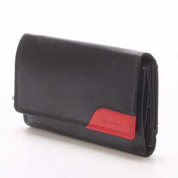 Veľká trendy dámska kožená peňaženka čierna - Bellugio Cailey