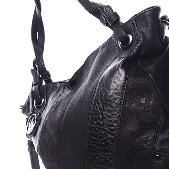 Dámska elegantná kabelka čierna so vzorom - Maria C Eirene