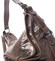 Trendy dámska kabelka cez rameno tmavo hnedá so vzorom - MARIA C Eusébia