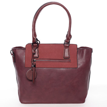 Elegantná dámska kabelka cez rameno vínová - MARIA C Eleana