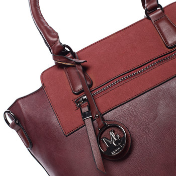 Elegantná dámska kabelka cez rameno vínová - MARIA C Eleana