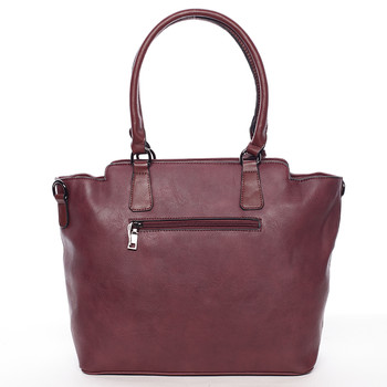 Elegantná dámska kabelka cez rameno vínová - MARIA C Eleana