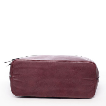 Elegantná dámska kabelka cez rameno vínová - MARIA C Eleana