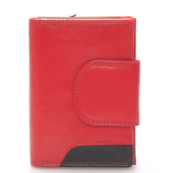 Stredne veľká dámska kožená peňaženka červená - Bellugio Calla