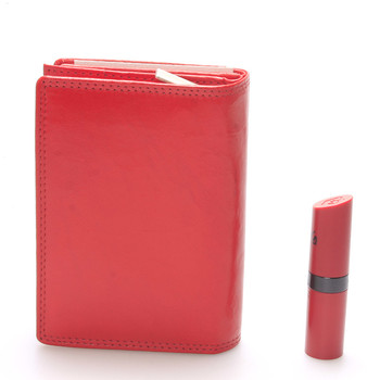 Stredne veľká dámska kožená peňaženka červená - Bellugio Calla