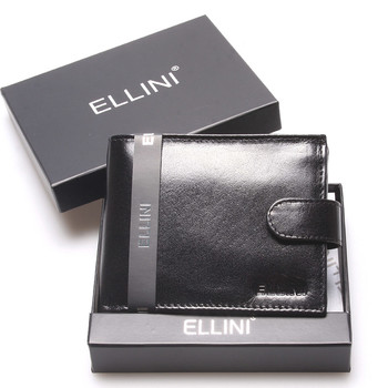 Pánska kožená peňaženka čierna - Ellina Dainis