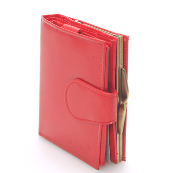 Dámska štýlová kožená peňaženka červená - Ellina Dahlia