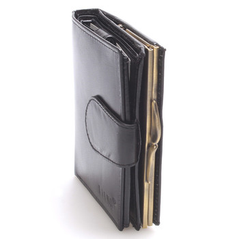 Dámska štýlová kožená peňaženka čierna - Ellina Dahlia