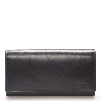 Veľká dámska kožená peňaženka čierna - Bellugio Caeneus